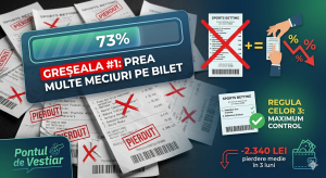 GREȘEALA #1: PREA MULTE MECIURI PE BILET